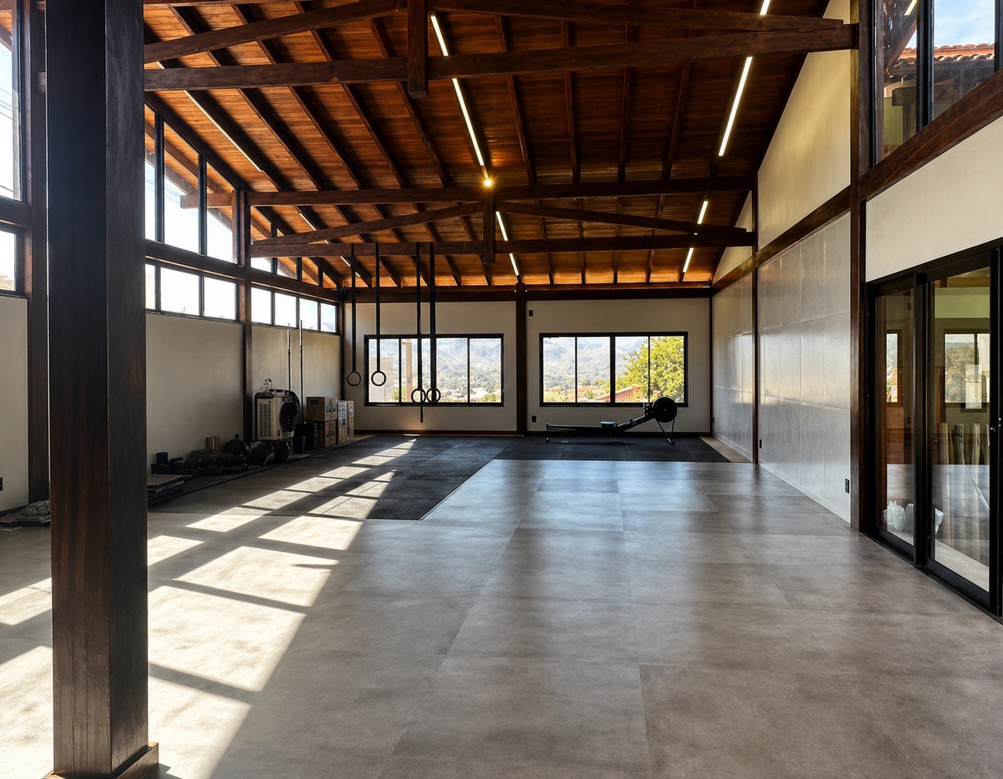 Espaço livre para práticas no studio